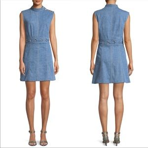 Veronica Beard Nico Denim Blue Mini Dress Size 10